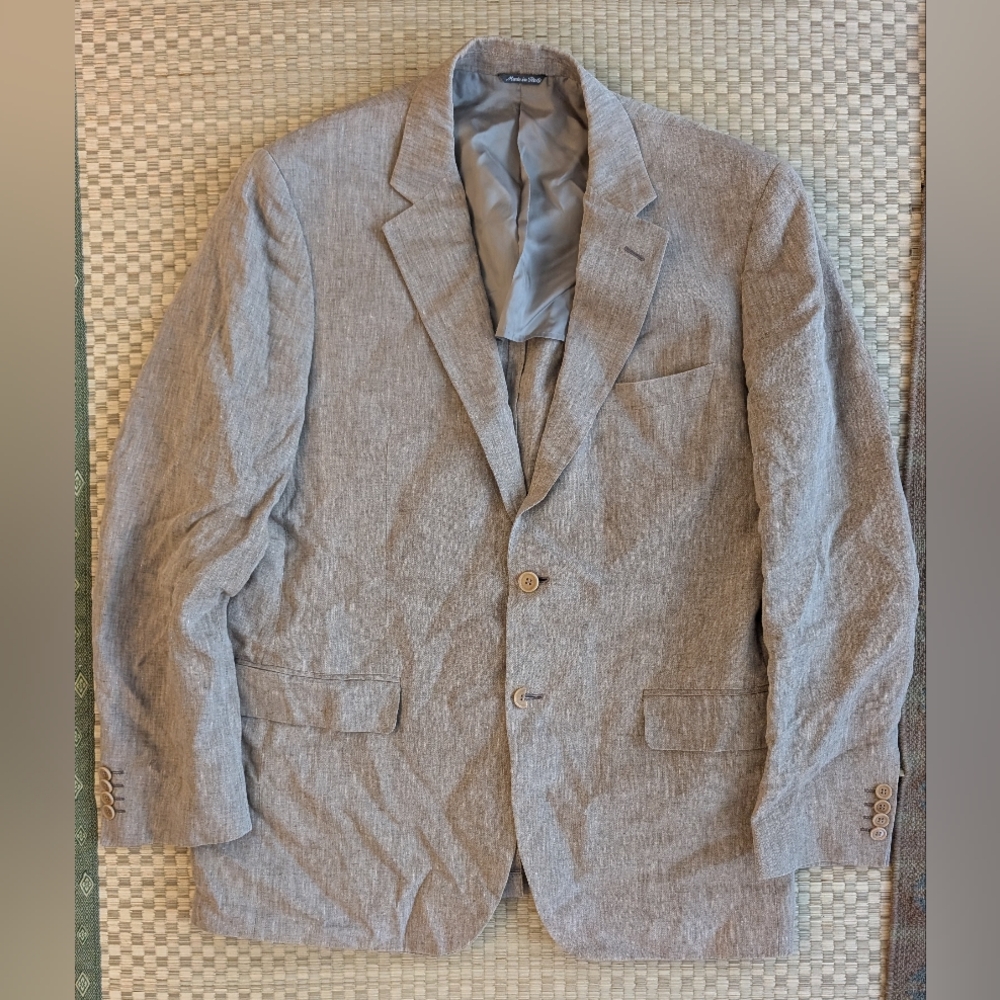 Cerruti 1881 100% Linen Outer Sport Coat Men's Size IT56 Made in Italy